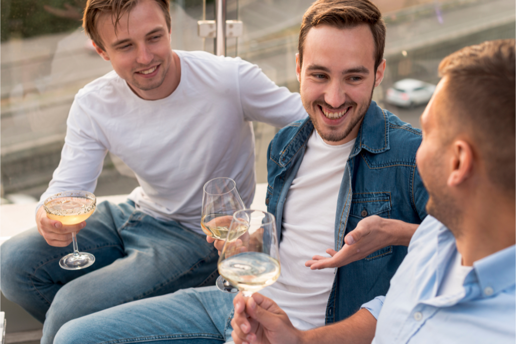 Image of friends enjoying on a yacht for rent in dubai