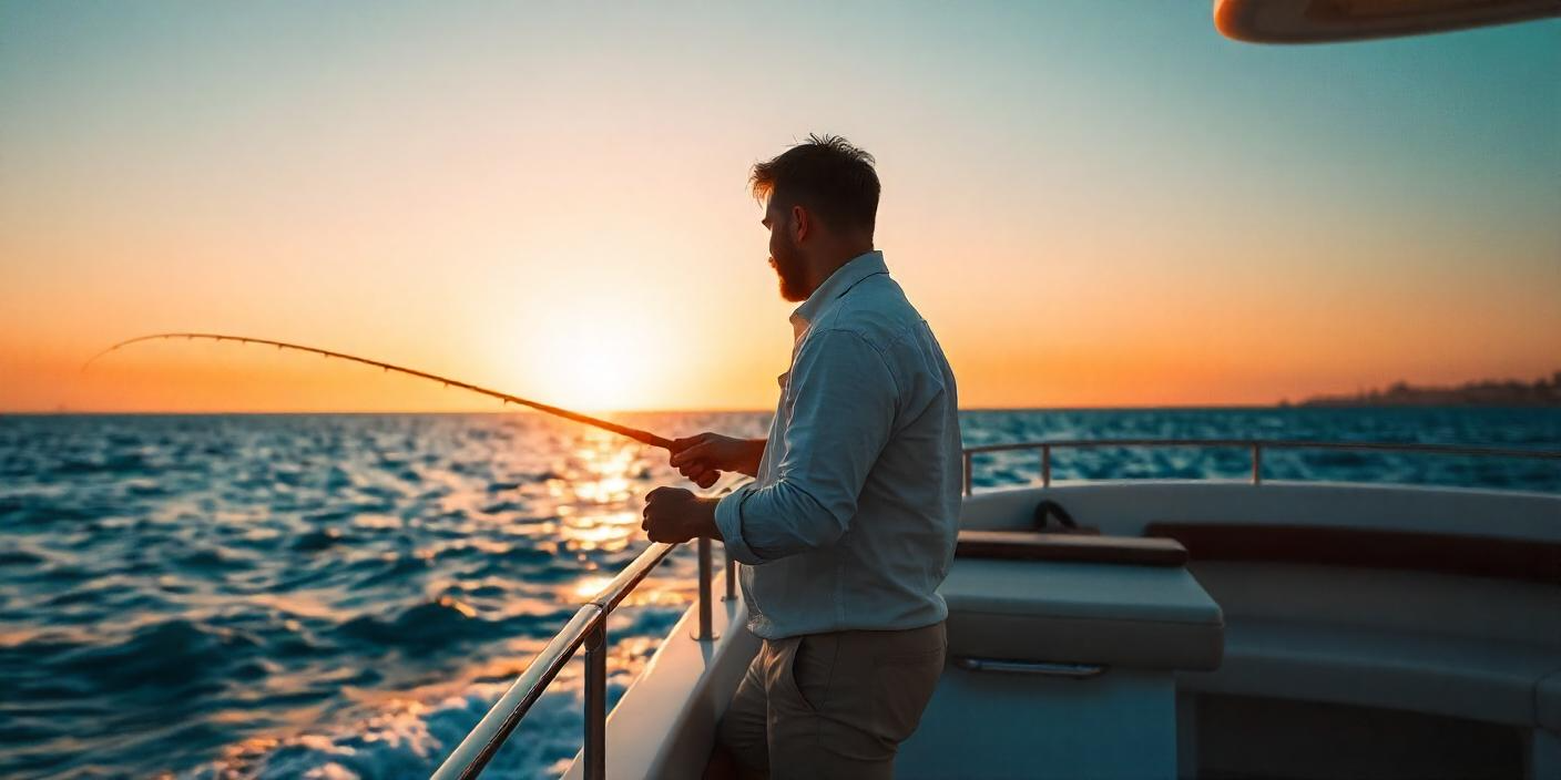 Anglers enjoying a luxury fishing trip in Dubai aboard a private yacht